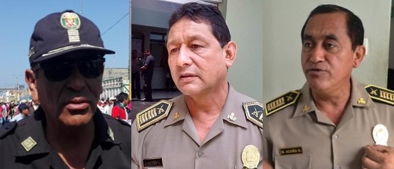 Tres jefes policiales de Chimbote y dos mayores de la PNP fueron invitados al pase al retiro 