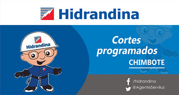 Corte de energía afectará a 18 pueblos de Chimbote el domingo 20 de marzo