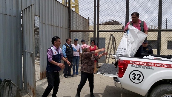 Chimbote: entregan más de 250 cuernos del camal municipal para talleres del penal Cambio Puente