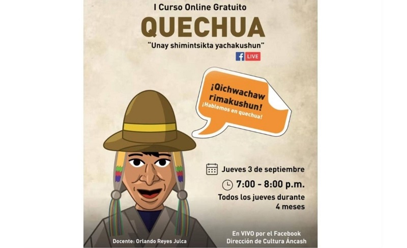 Dirección de Cultura de Áncash inicia hoy curso gratuito de Quechua