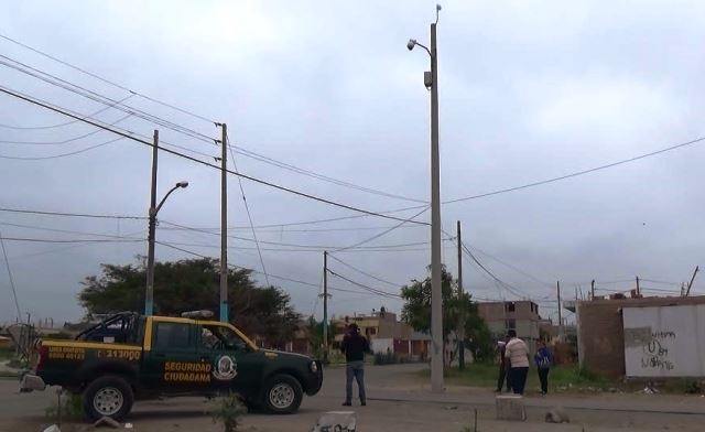 Nuevo Chimbote: Desconocidos lanzan piedras y dañan cámara de seguridad ciudadana en Bellamar