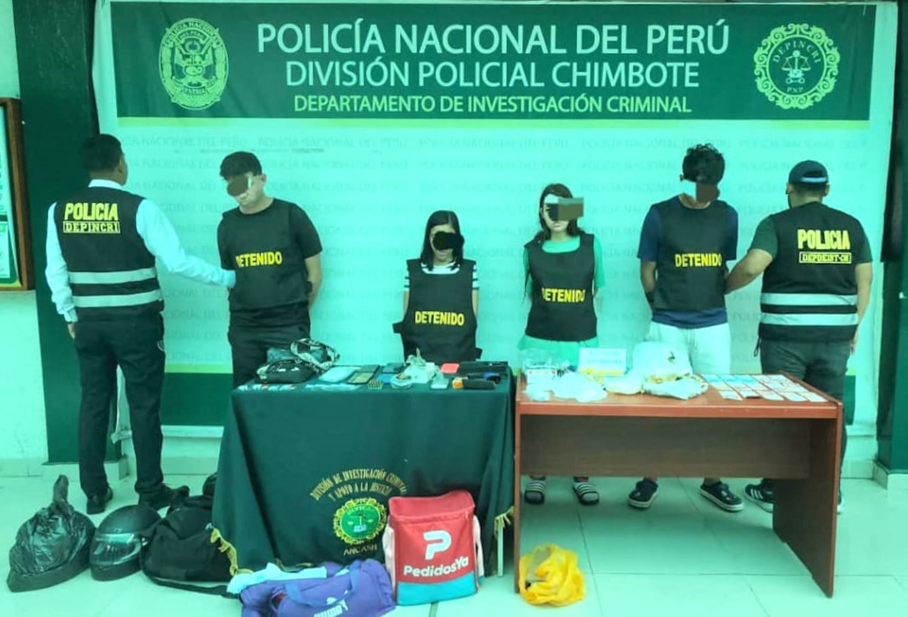 Detienen a cuatro integrantes de la banda criminal “Los espartanos del Tren de Aragua” en Nuevo Chimbote