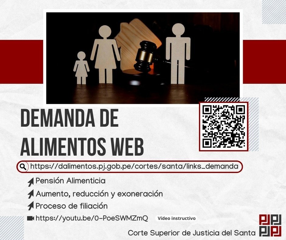 Demandas de alimentos se podrán presentar vía el aplicativo web de la Corte del Santa 