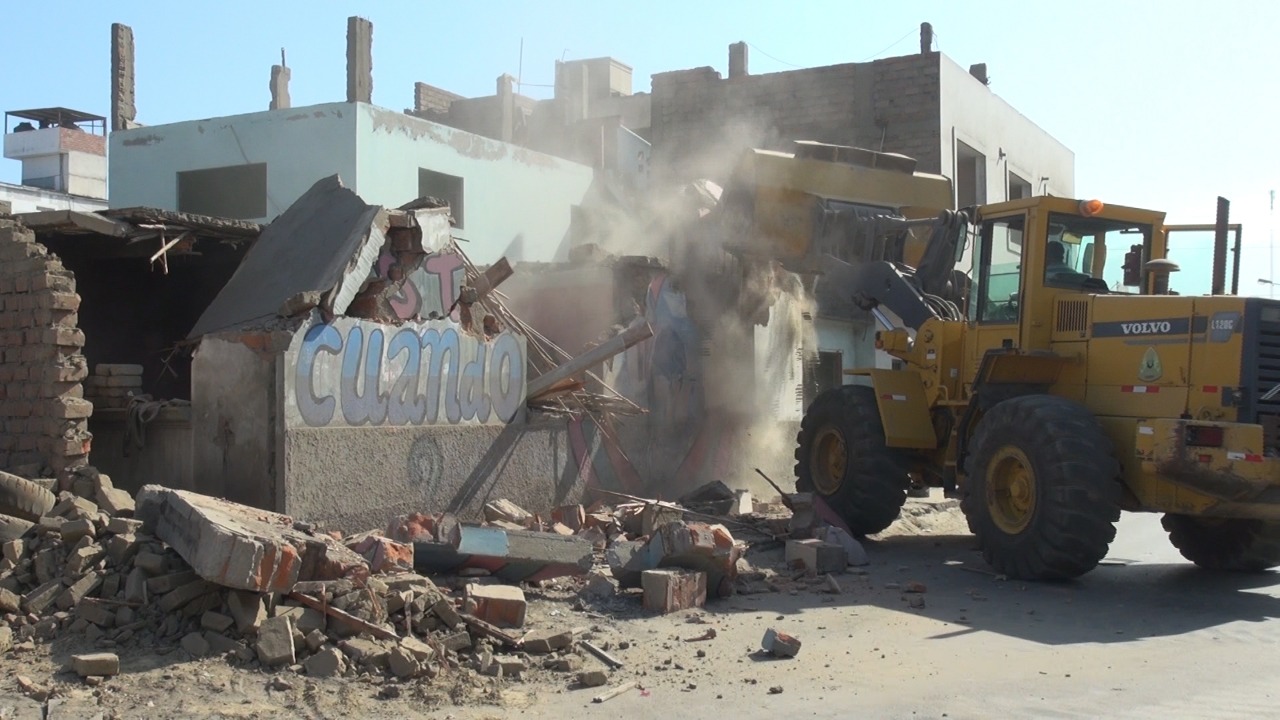 Chimbote: demuelen viviendas del jirón Alfonso Ugarte para ejecutar obra