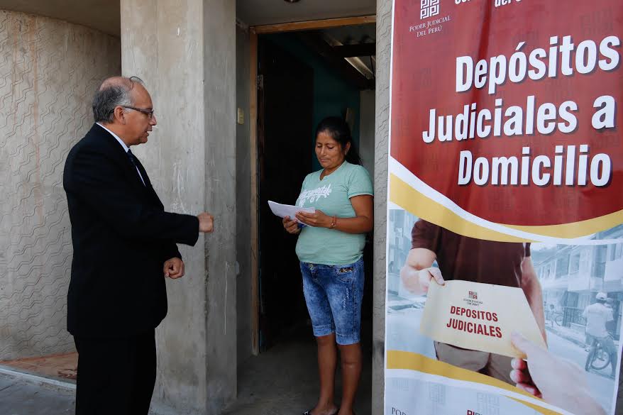 Chimbote: Corte de Justicia del Santa realizó entrega de depósitos judiciales a domicilio