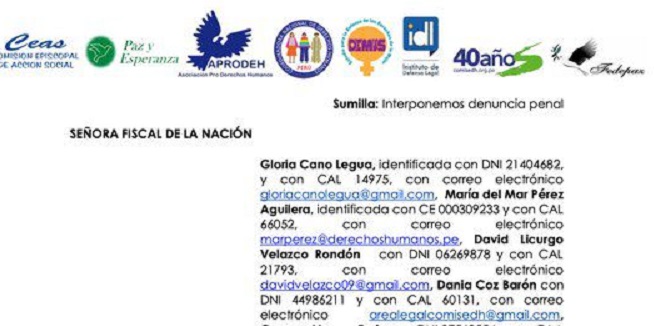 Organismos de DDHH presentan denuncia penal contra Merino por homicidio calificado