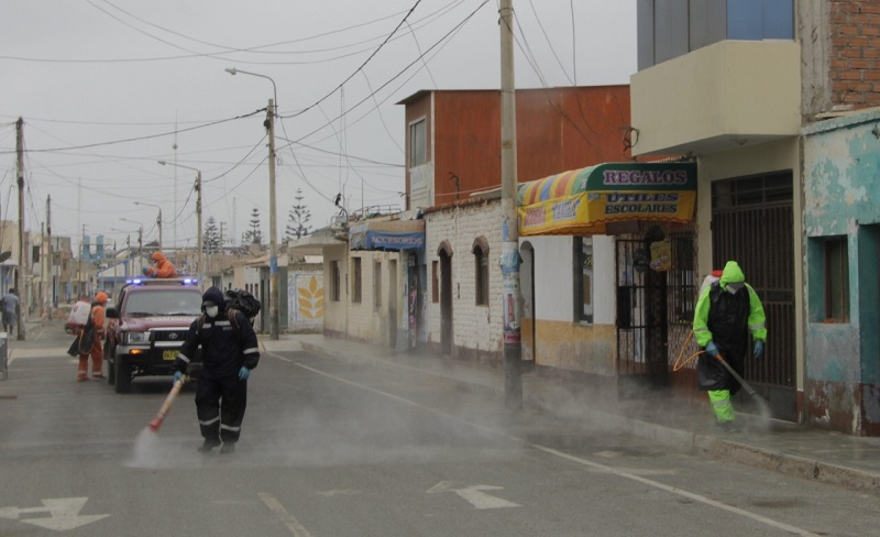 Realizan segunda etapa de desinfección en Samanco para evitar nuevos casos de covid-19