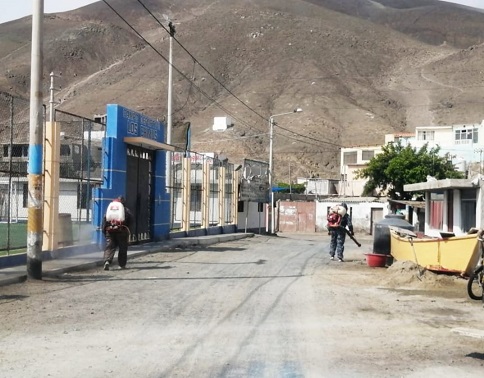 Desinfectan centros de votación en Samanco para evitar más casos de covid-19 