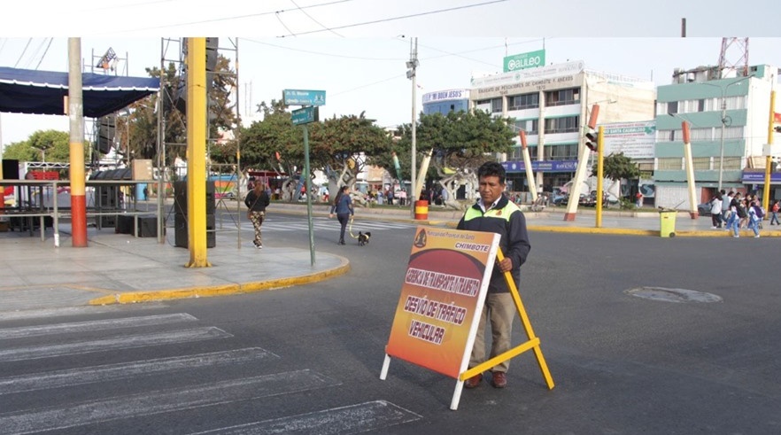 Chimbote: Municipio implementó plan de desvío del tráfico por festividad de San Pedrito