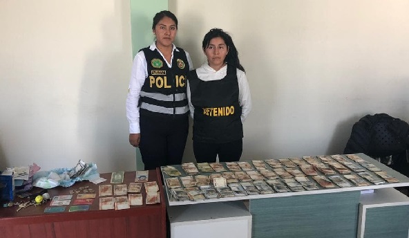 Nuera fue detenida por robarle 27 mil soles a su suegro en el distrito de Yaután, en la provincia de Casma