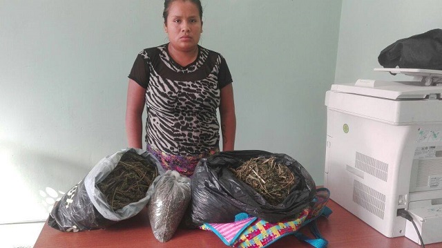 Cayó mujer con 2 kilos y medio de marihuana caminando por parque del “2 de Junio” en Chimbote