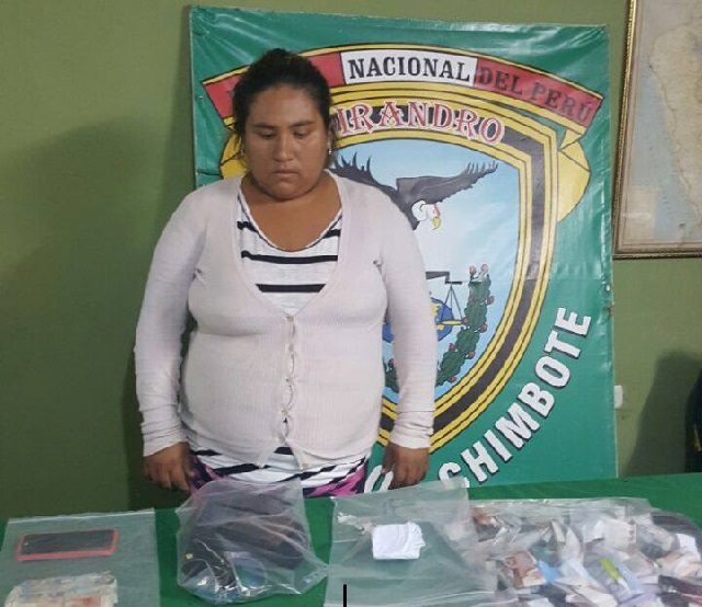 Intervienen a mujer que se venía dedicando a la venta de droga en la zona norte de Chimbote