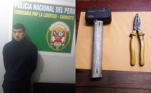 Chimbote: Cayó sujeto cuando pretendía robar cables del Sima Astilleros valorizados en 2 mil soles