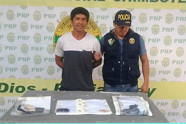 Intervienen a sujeto que guardaba una pistola abastecida en un hostal de Chimbote