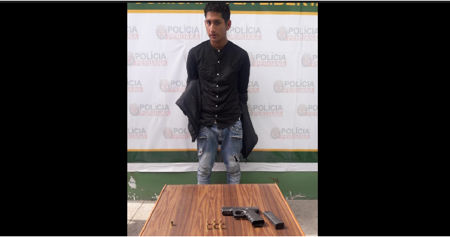 Detienen a sujeto que pistola en mano asaltaba en el centro de Chimbote con otros que fugaron