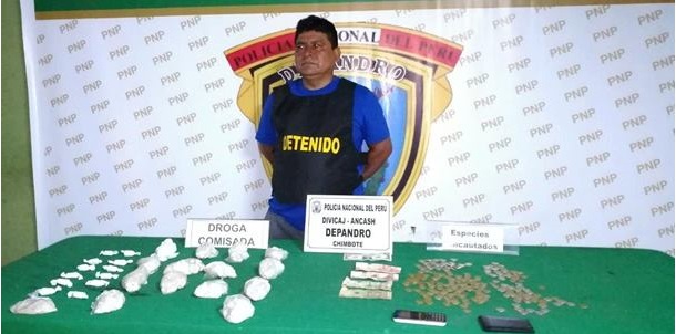 Cayó sujeto con más de 1 kilo 311 gramos de PBC en su vivienda en Guadalupito