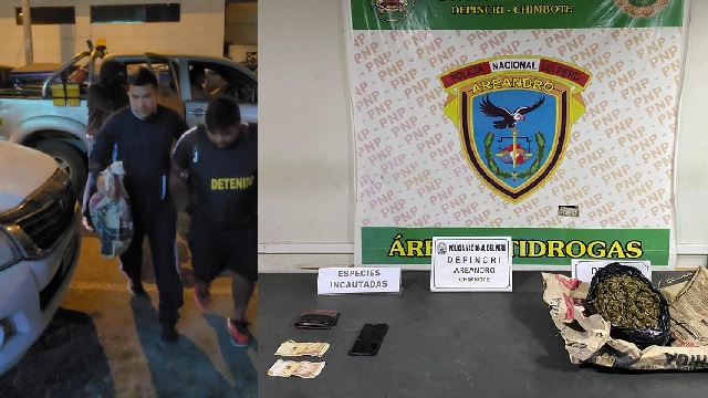Detienen a sujeto con medio kilo de droga en Nuevo Chimbote