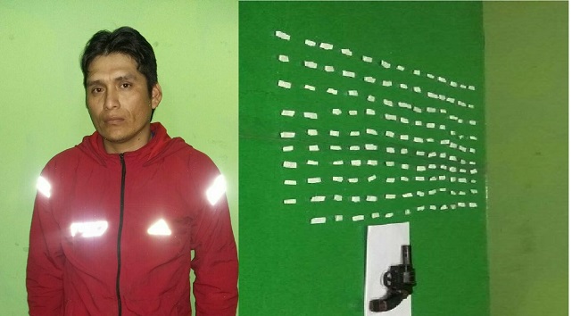Sujeto que perseguía a su expareja tenía un revólver y 129 ketes de droga en Chimbote