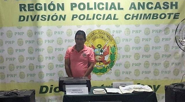 Chimbote: Atrapan a vendedor de droga en Lacramarca Baja con 1 kilo 400 gramos de PBC