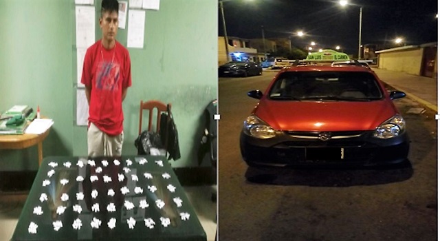 Policías atrapan a sujeto con 480 ketes de Pasta Básica de Cocaína en Chimbote