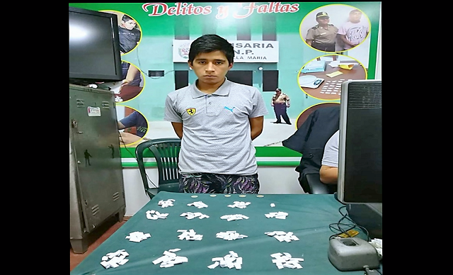 Cae sujeto con 151 ketes de Pasta Básica de Cocaína en “Villa Hermosa” de Nuevo Chimbote