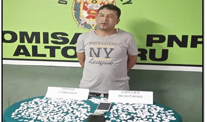 Sujeto se enfrentó a policías para evitar su detención en Chimbote, pero cayó con 584 ketes de PBC