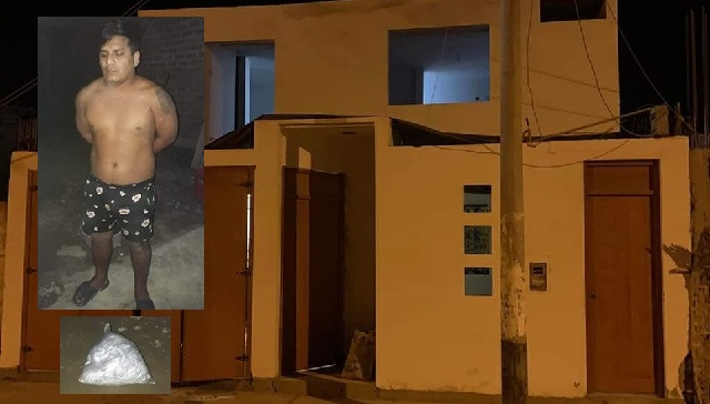 Cayó vendedor de droga en Casma, había enterrado mil ketes de PBC en su vivienda