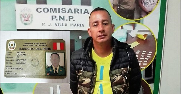 Sujeto es intervenido en Nuevo Chimbote por hacerse pasar como oficial del Ejército Peruano