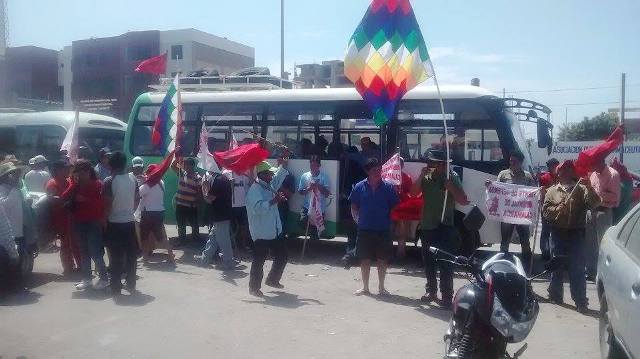 Chimbote: detienen a buses que iban de Cajamarca a Lima para marcha contra la COP20