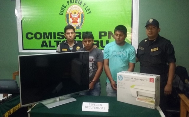 Policías detienen a tres “robacasas “en Chimbote y recuperan artefactos robados