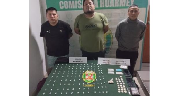 Intervienen a tres sujetos por presunta microcomercialización de drogas en Huarmey