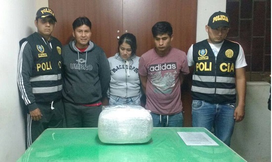 Cayeron tres sujetos con 5 kilos de marihuana en un operativo antidrogas en Nuevo Chimbote