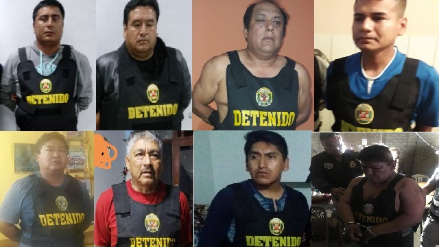 En megaoperativo atrapan a “Los Intocables de Chimbote”, entre ellos 4 policías, abogados y hampones ranqueados
