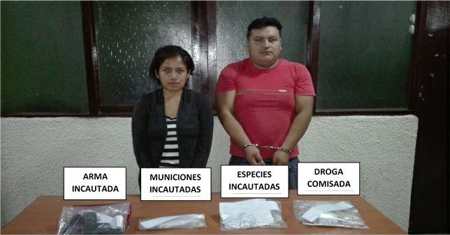 Policías detienen a una pareja con droga, municiones y un arma de fuego en Nuevo Chimbote