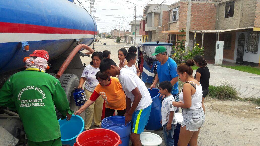 Nuevo Chimbote: abastecerán de agua potable a la población durante cinco días de restricción del servicio