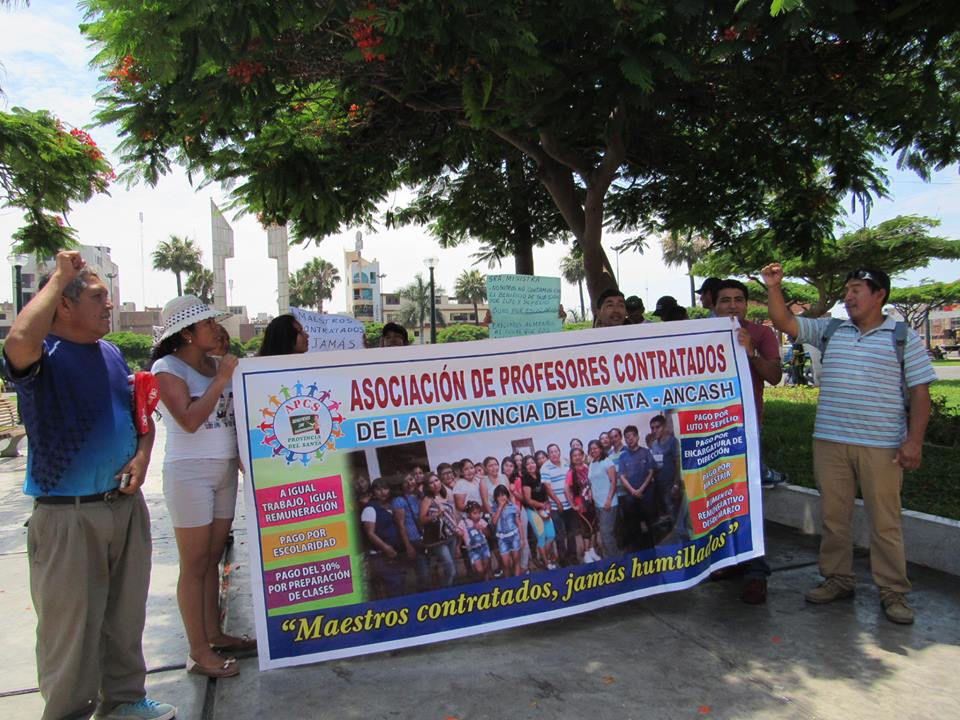 Chimbote: docentes contratados vuelven a exigir trato igualitario con sus colegas nombrados