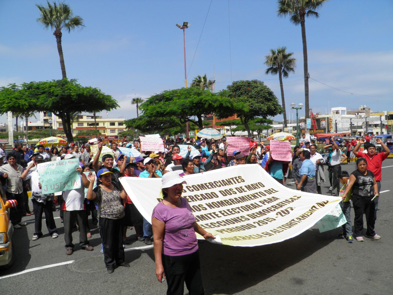 Chimbote: Comerciantes piden a alcaldesa interceder para anular elecciones en “Dos de Mayo” 