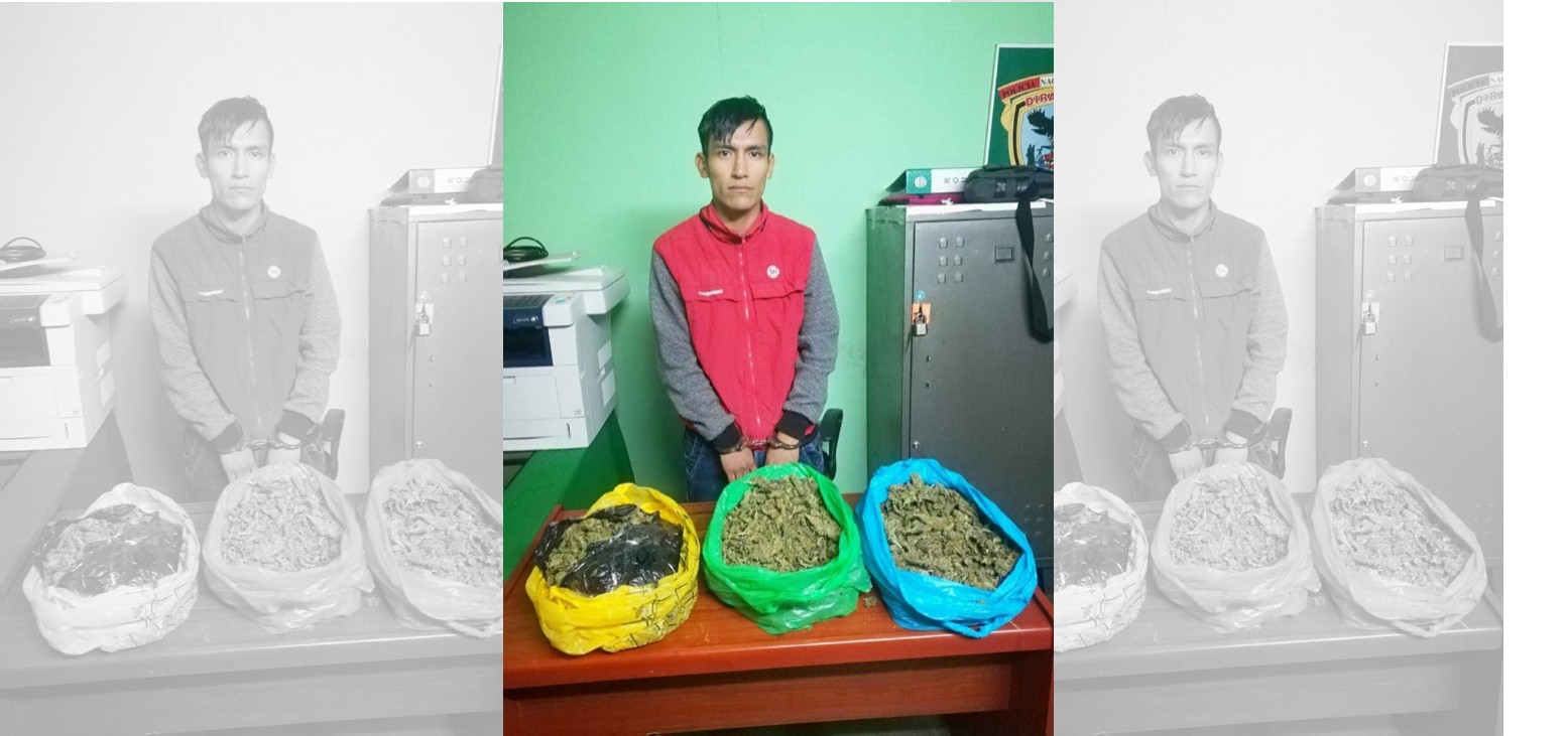 Chimbote: En “Santa Cruz” capturan a sujeto con 3 kilos de marihuana 