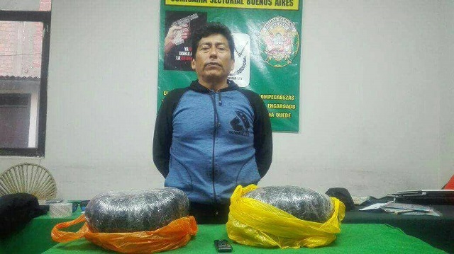 Áncash: Policías detienen a sujeto con seis kilos de marihuana en Casma