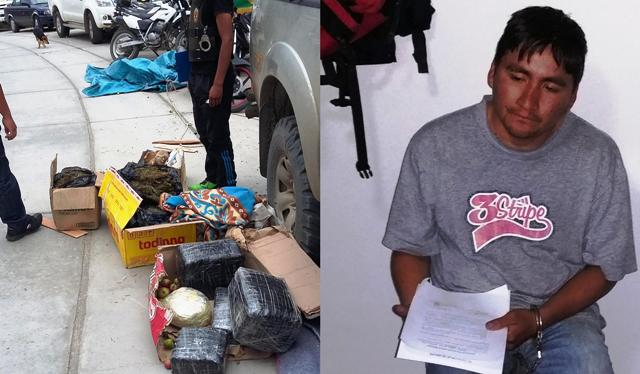 Intervienen a suboficial de Tercera de la PNP con 28 kilos de droga en Huaraz