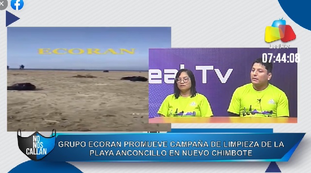 Deportistas promueven campaña de limpieza de la playa Anconcillo en Nuevo Chimbote