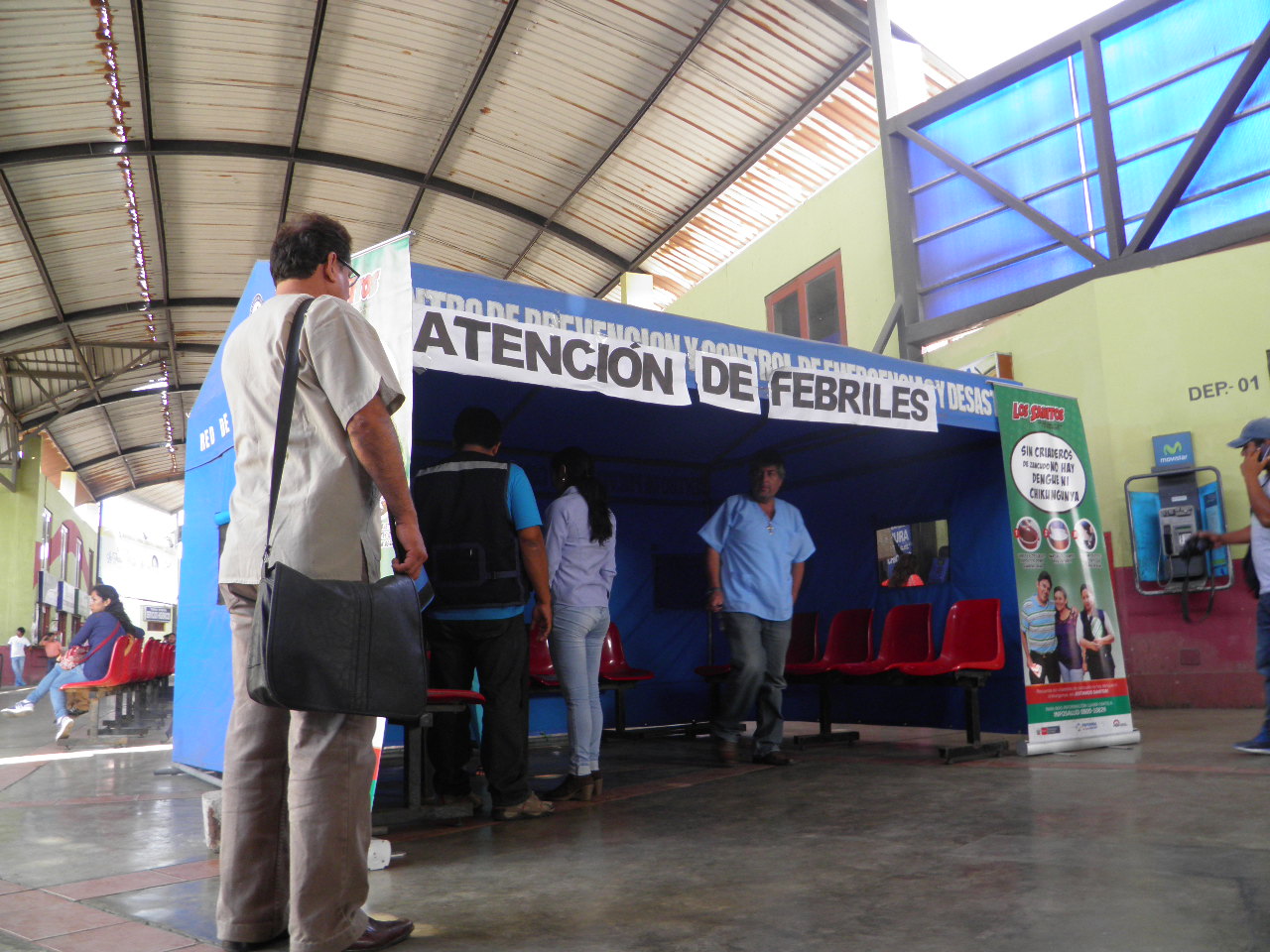 Chimbote: Evalúan permanencia de caseta de vigilancia de dengue en terminal terrestre 