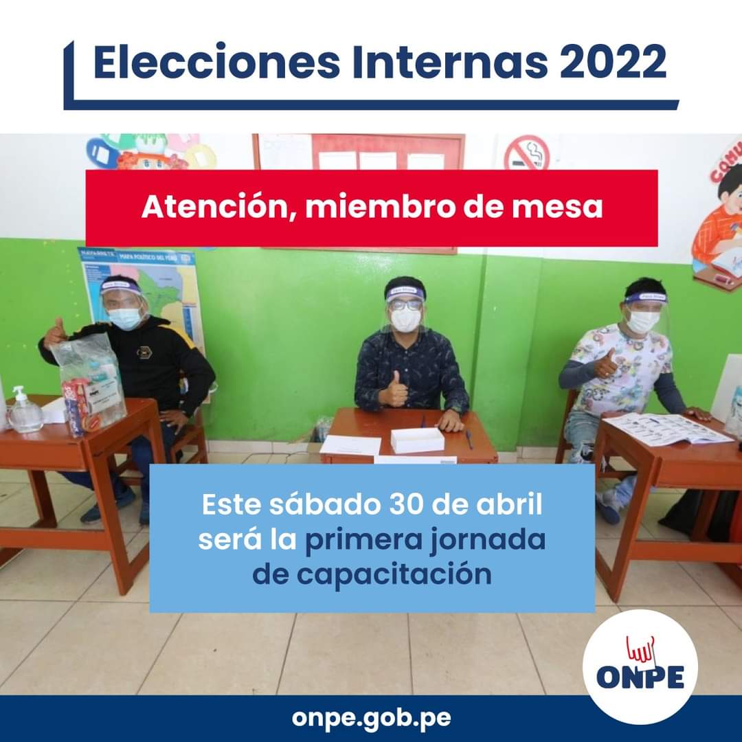 Onpe desarrollará este sábado primera jornada de capacitación a miembros de mesa 