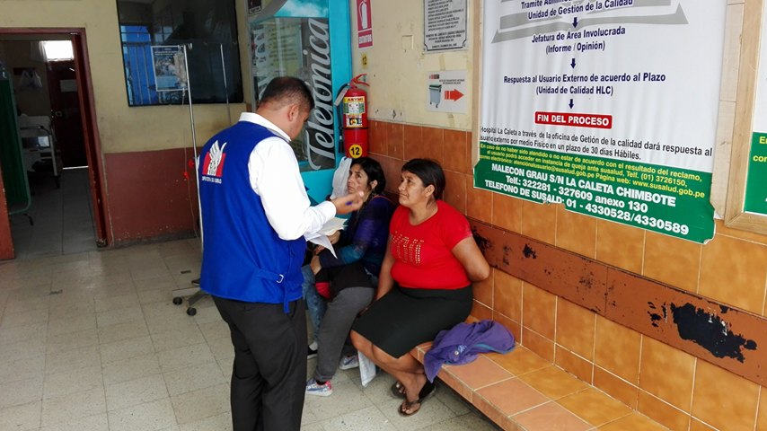 Defensoría del Pueblo realiza visitas inopinadas a hospitales de Chimbote y Nuevo Chimbote