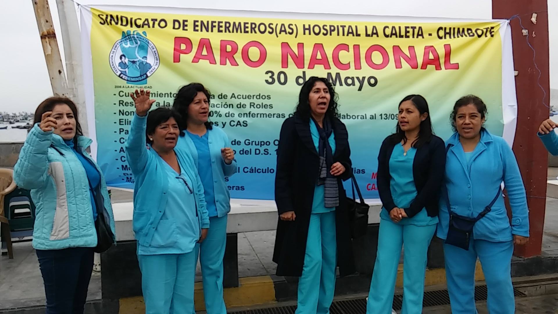 Chimbote: enfermeras de “La Caleta” acatan paro en demanda de atención a su pliego de reclamos