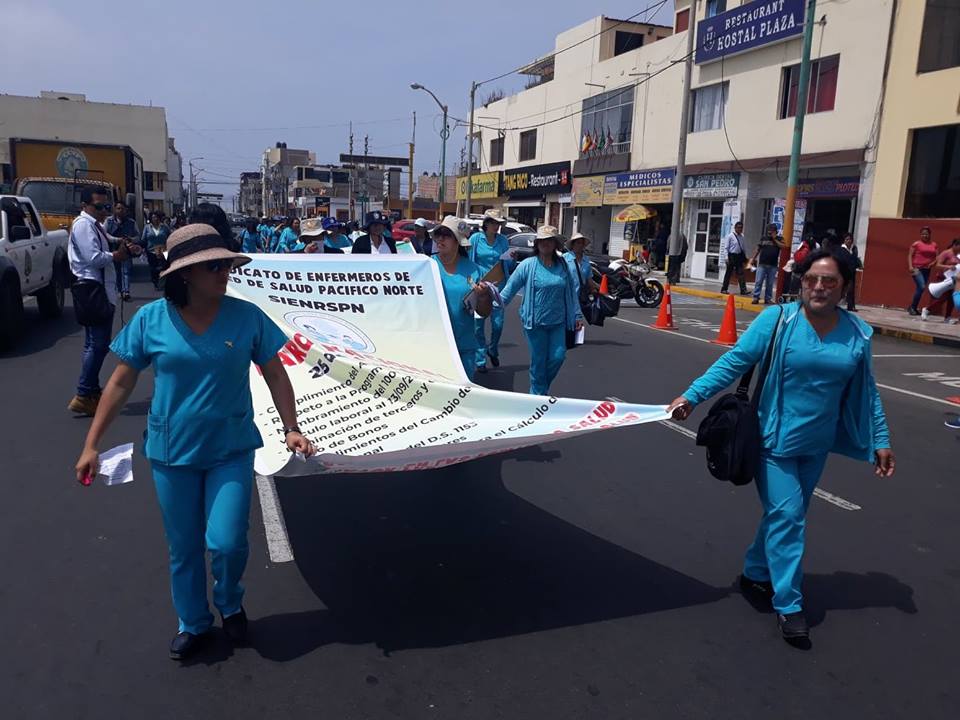 Chimbote: Enfermeras de la Red de Salud Norte se sumaron al paro nacional de 48 horas 