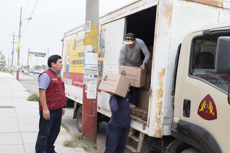 Municipio de Chimbote  entregó alimentos para beneficiarios del programa PANTBC
