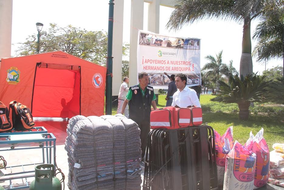 Municipio de Nuevo Chimbote lleva ayuda a damnificados de sismo en Caylloma