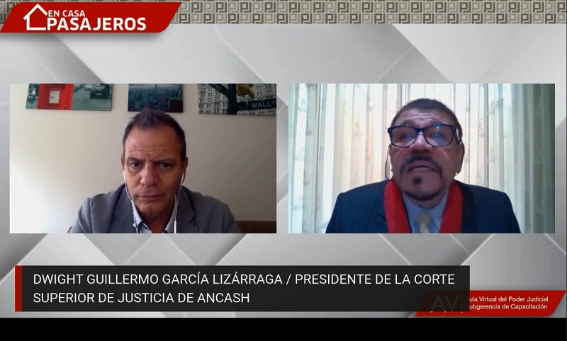 Presidente de Corte de Áncash realizó balance de su gestión en programa de TV del Poder Judicial