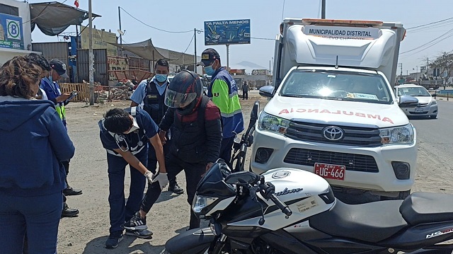 Estudiante de Senati sufrió accidente al caer de motocicleta en Nuevo Chimbote